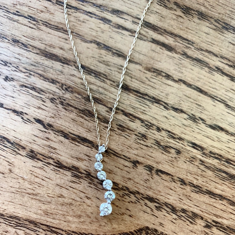 14K gold diamond necklace